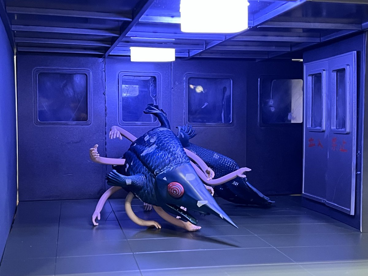 友人（<a href="/FushigiRium/">フシギリウム</a> ）の作品も販売中！

天国大魔境 より魚型のヒルコ　¥9000

船でのシーンをジオラマで再現！
ディーラー名　バクメイト
6-18-08
#WF2026W 
#天国大魔境