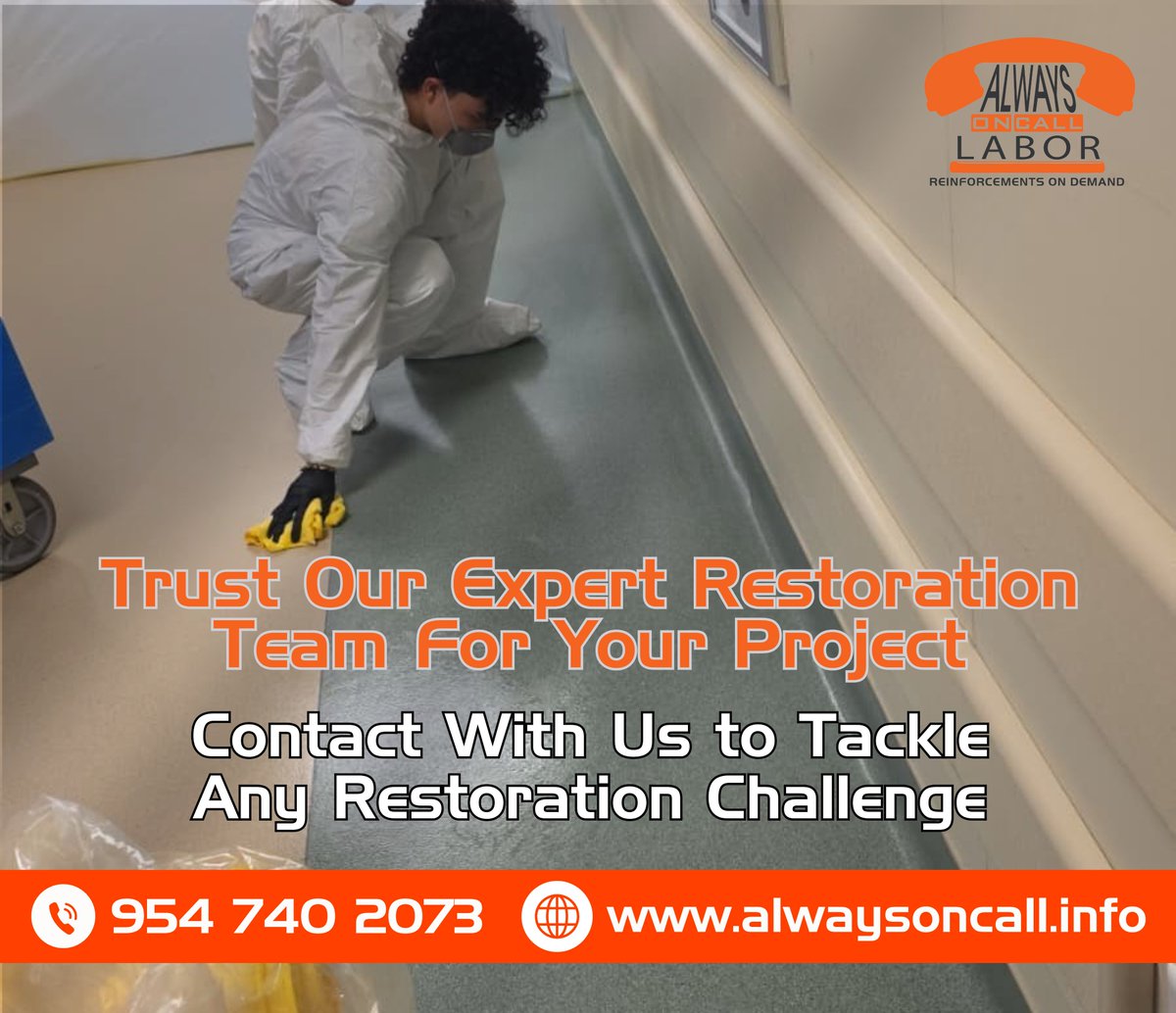 AlwaysOnCall24's tweet photo. Restoration Problems Slowing Down Your Project?
Don’t let cleanup, water damage, or post-disaster recovery delay your timeline. Our trained restoration labor team is ready to step in and get the job done efficiently, safely, and professionally.
📞 Call Now: 𝟗𝟓𝟒 𝟕𝟒𝟎 𝟐𝟎𝟕𝟑 https://t.co/yg6HmFhROs