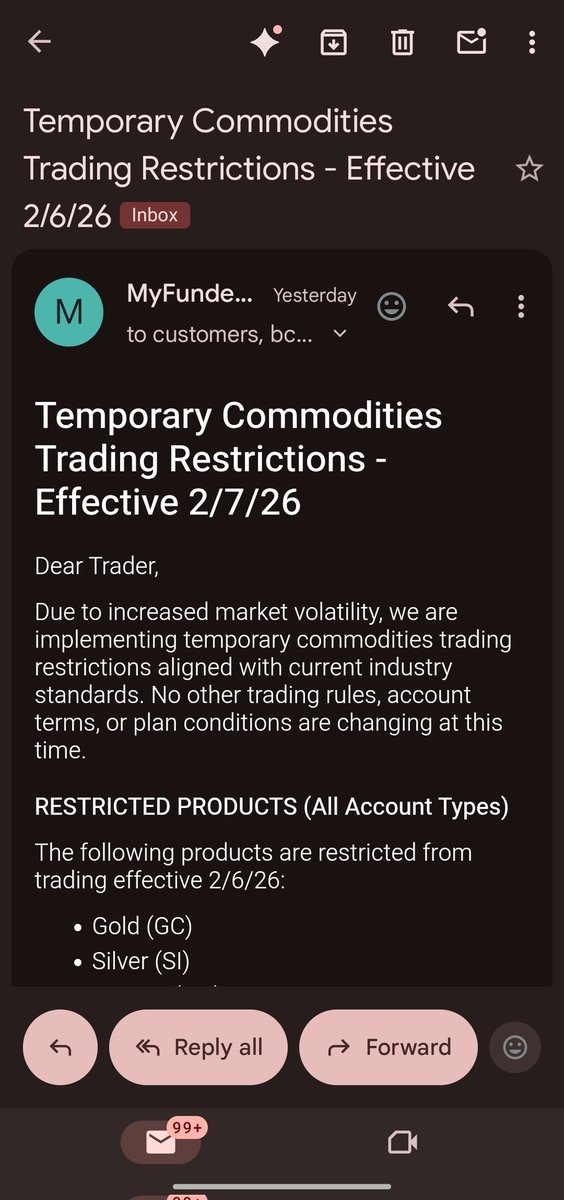 ParthVarsani16's tweet photo. @proptraderedge @Alpha_Futures_ MFF also restricted and put limit for micro contract.
@MyFundedFutures https://t.co/wJBbTVZVxe