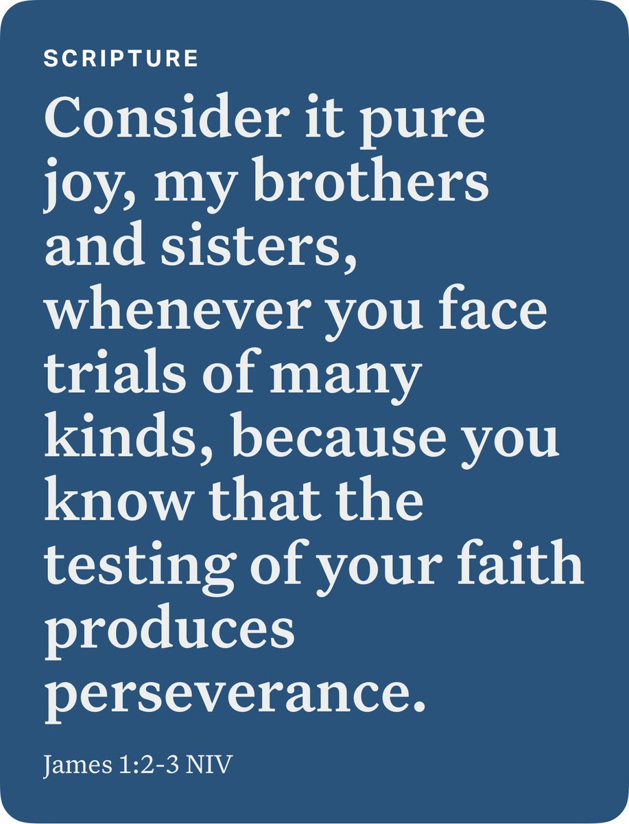 MattEB's tweet photo. James 1:2-3 NIV https://t.co/MP3QQaFwMv https://t.co/AHvvUtVtSH