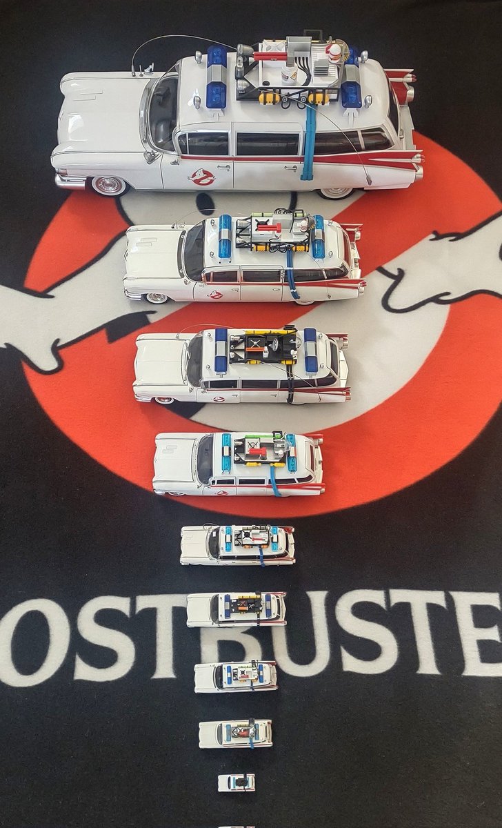 JasonD3's tweet photo. My Ecto-1 collection 
#Ghostbusters #ecto1 #haslab #hotwheels #ertl #jada https://t.co/gNBw7kCz1h