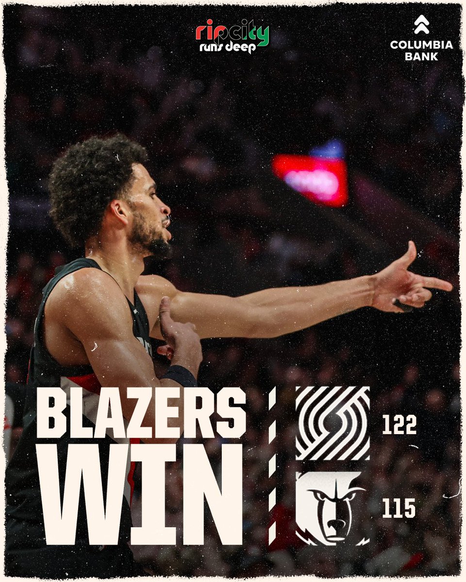 BLAZERS WIN!! 
BLAZERS WIN!!