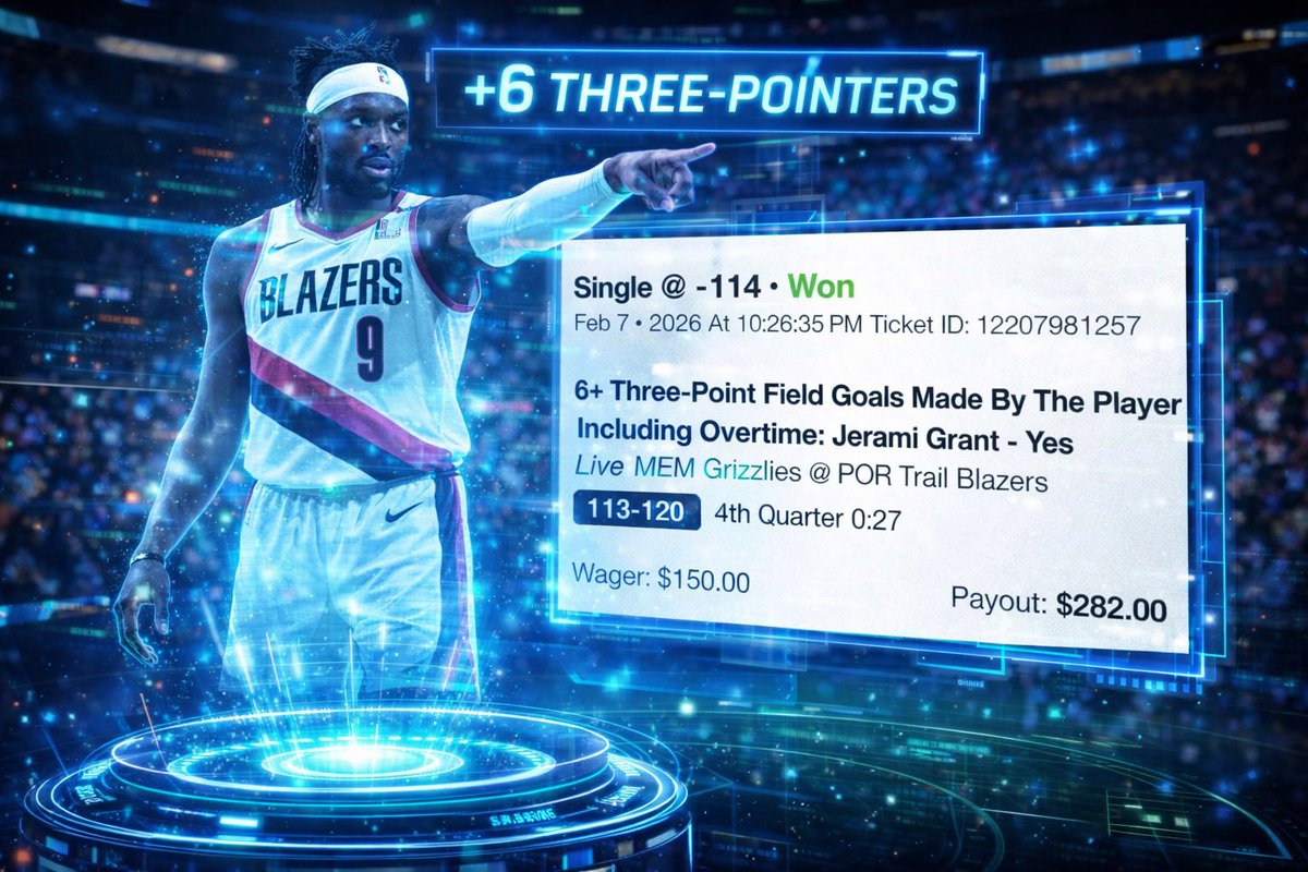 chef_mj's tweet photo. 🚨💰 GRANT +6 THREES CASHES 💰🚨
ODDS OUT.
LIVE PLAY CASHED IN THE 4TH QUARTER ⏰🔥
PERFECT READ 📊
PERFECT TIMING ⏱️
STRAIGHT TO THE WINDOW 💵💵💵

REKLES STRIKES AGAIN 😈💥

#LiveGod 👑 #Rekles #LiveBetting #FourthQuarterBag
#CashedTicket 🟢 #BangBang 💣 #NoSweat
#GreenScreensOnly #RunItUp 📈🔥