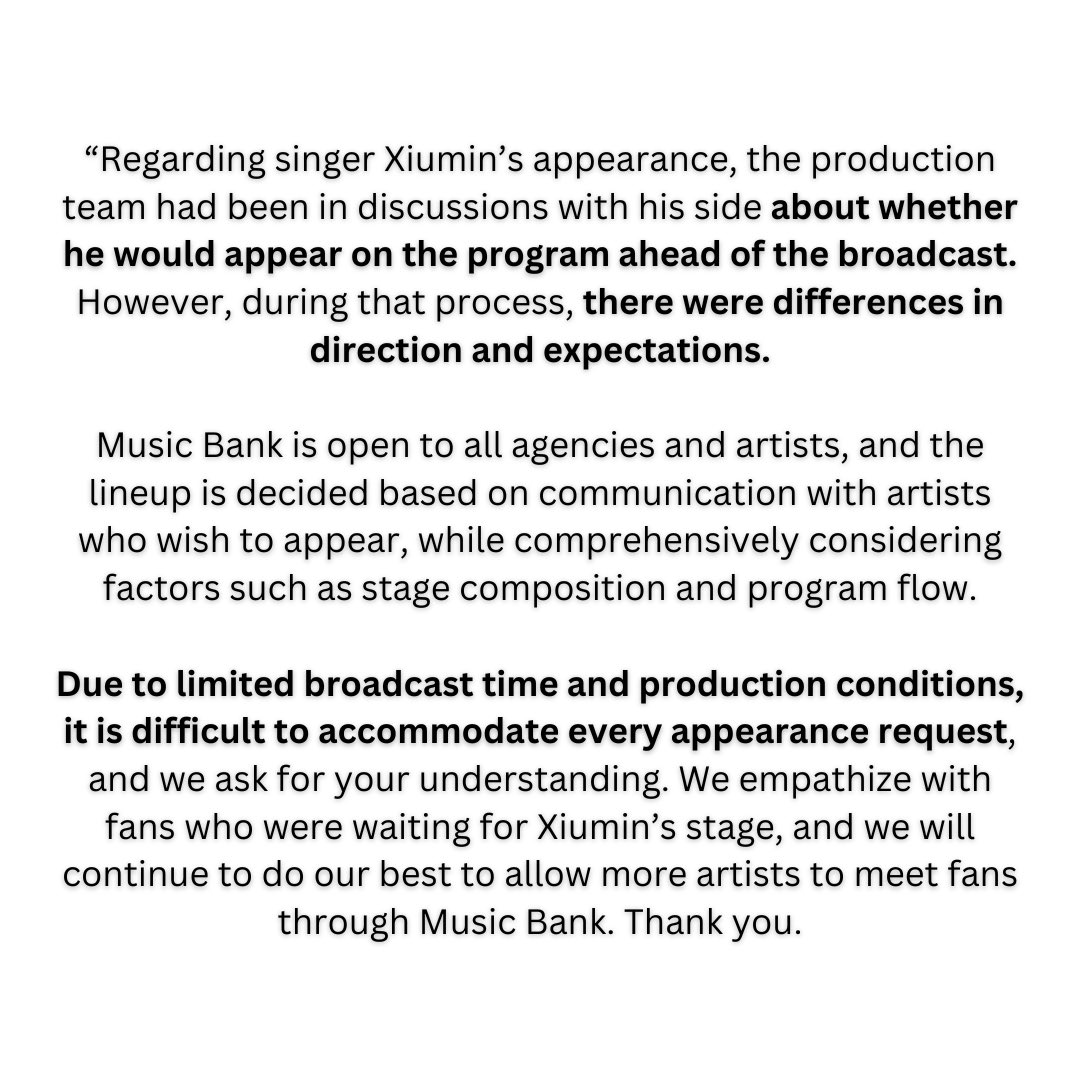 There’s a lot of misinformation being spread about the KBS issue during his comeback. Take note that his cb was on the 1st half of 2025.

After vaguely just answering “the claims are groundless” for a month, KBS finally gave a response after receiving numerous  viewers petition.