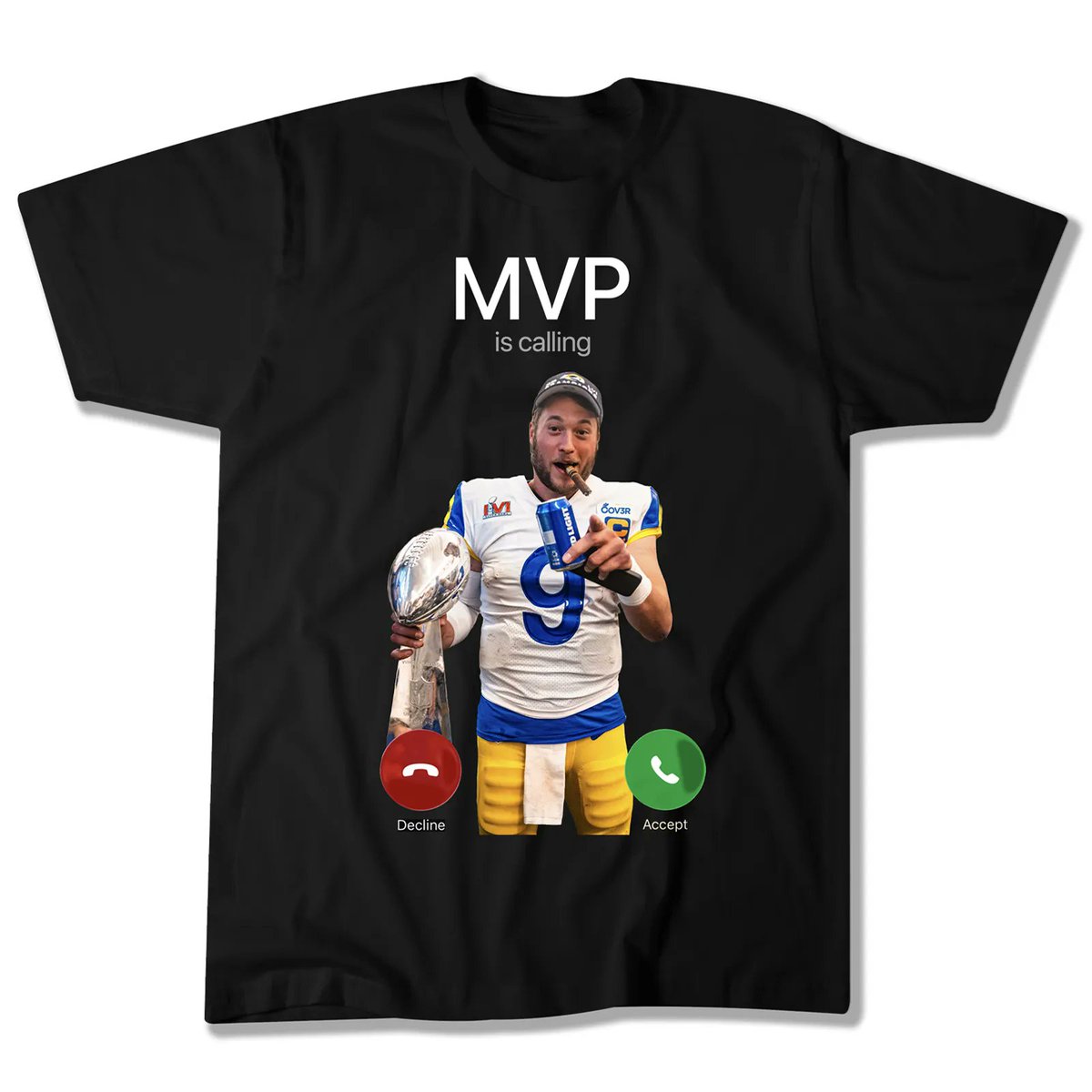 Cover3LA's tweet image. MVP is calling... you answering? 📱 #RamsHouse #MatthewStafford

👉 recover3sports.com/shop/matthew-s…