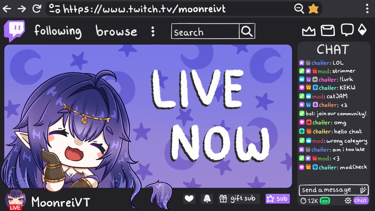 [Live Now]

Maybe a variety day? c: BUT WE GOIN BACK TO MC FIRST

twitch.tv/moonreivt
art by @/lizabelart | #MoonReisLive