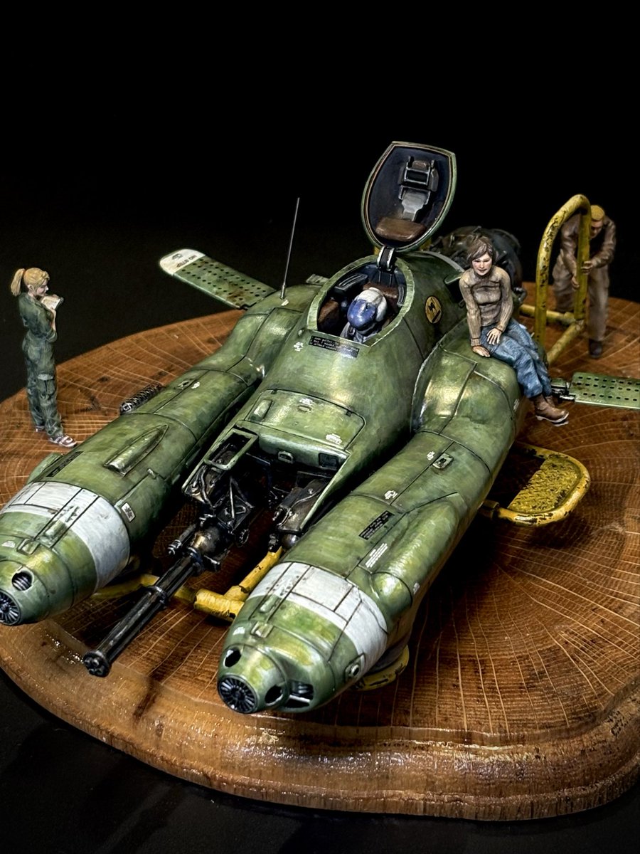 lespaul08161's tweet photo. PLAMAX 1/35 マシーネンクリーガー ファルケ
完成しました〜☺️
初めて見たファルケがグリーンで衝撃的なカッコ良さだったので、自信がつくまで温めておいたキット、遂に完成できました！カッコ良さ・組み易さ・ボリュームと3拍子揃った傑作キットだと思います。 https://t.co/H8S198emNi