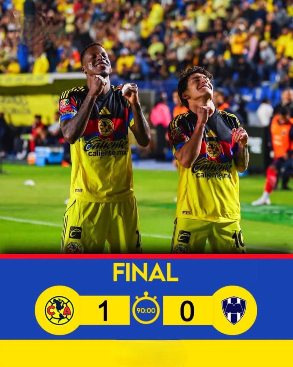 Lily740267091's tweet photo. ⏰ FINAL 
América 1-0 Monterrey

AMIGOS VOLVIÓ A GANAR 
EL MÁS GRANDE!💛🦅 https://t.co/iAvaSRlyiA