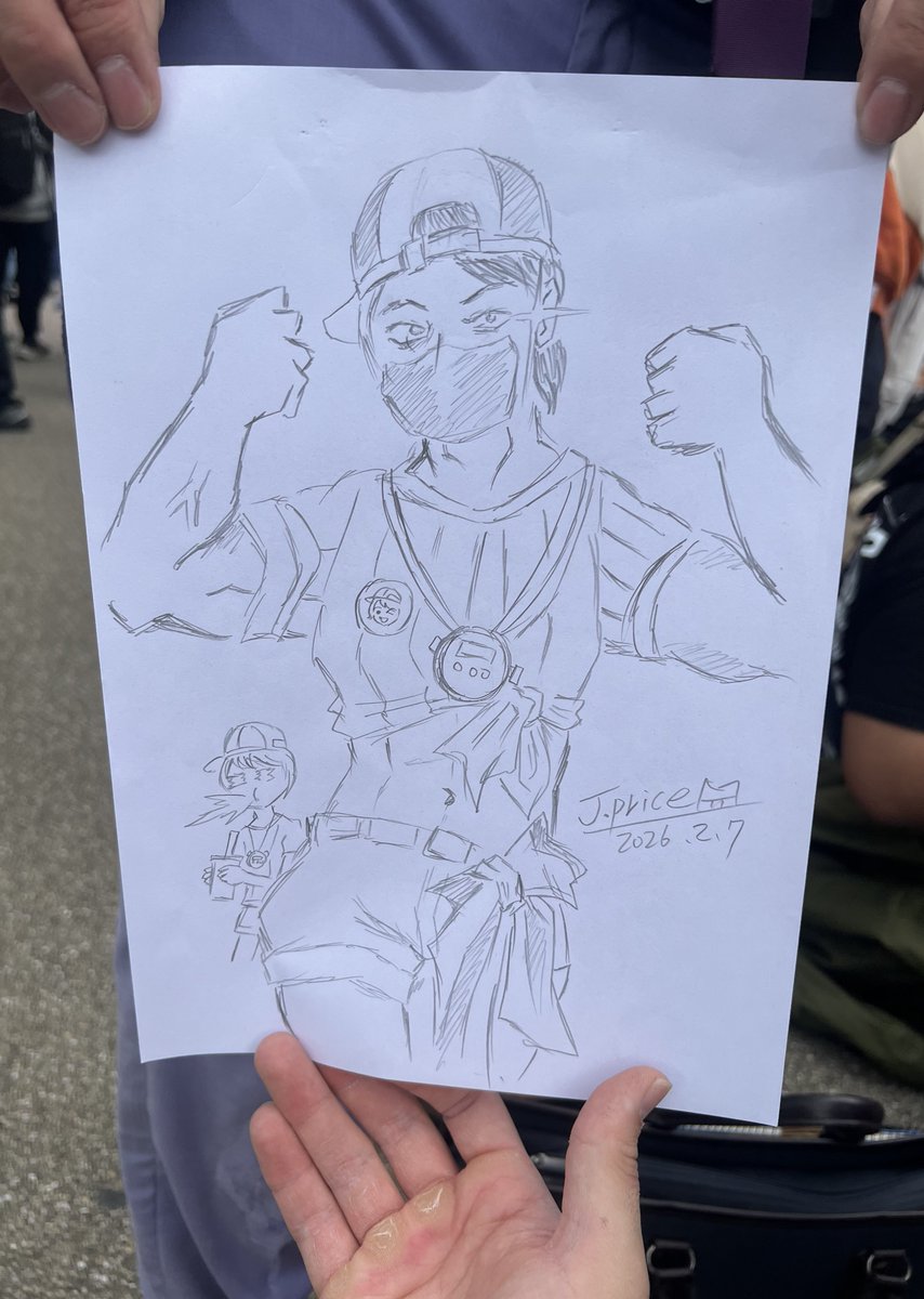 囲い撮影されてる時にその場でファンアート描いて貰えるの台湾くらいでしょwww
後ろにちゃっかりスバルいるの好き
