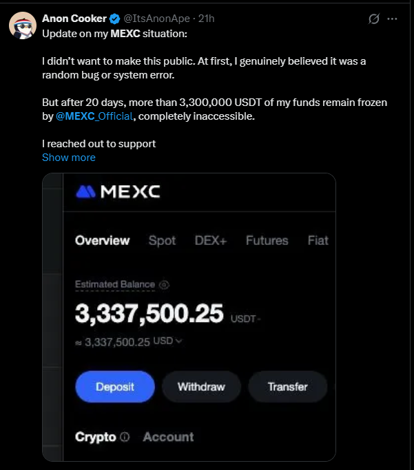 In the past &amp; even today users keep facing major problems with CEX exchanges ⚠️

Problems with CEX 👇

• Custodial control – Your funds are controlled by the exchange, not truly yours
• Bankruptcy risk – If reserves are not transparent, users suffer (we’ve already seen this