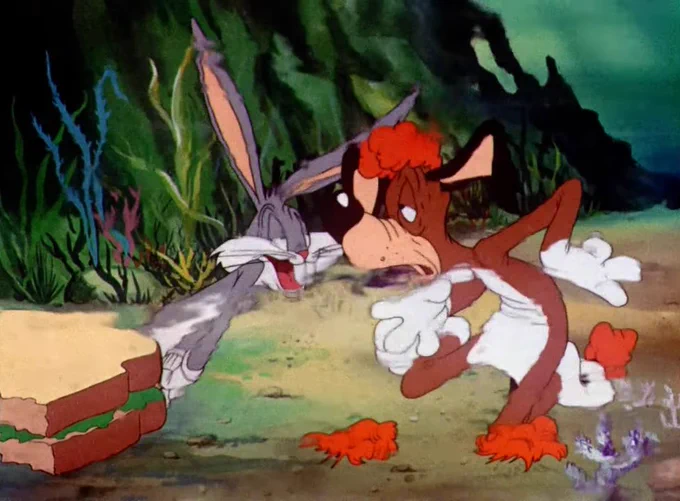 After the release of "Greetings Bait" from 1943, producer Leon Schlesinger forbade the directors from using the underwater ripple glass effect because it was too expensive. As a response, Friz Freleng and Bob Clampett used the effect (pointlessly) in their cartoons.