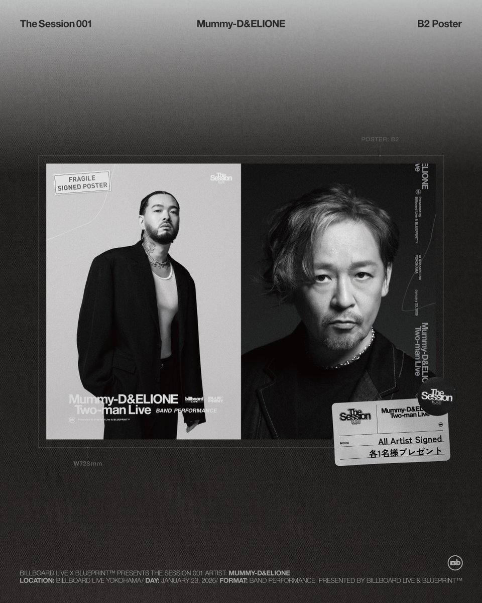 ⚠️ALL ARTIST/直筆サイン入りポスタープレゼント⚠️ Billboard Live