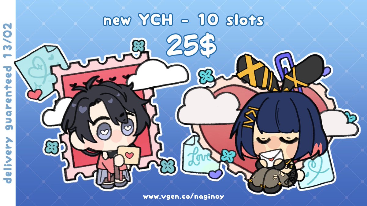 [ 🔁 and ❤️ appreciated ]

New YCH is now on #VGen !! If you managed to reply to my interest check before I locked it, please make sure to mention it in your request, I'll give you a 25% discount!

first time tagging <a href="/Artistreccs/">ARTIST RECCS 🎨 アーティストプロモーション🖌</a> i heard this was the strat now? 👉👈