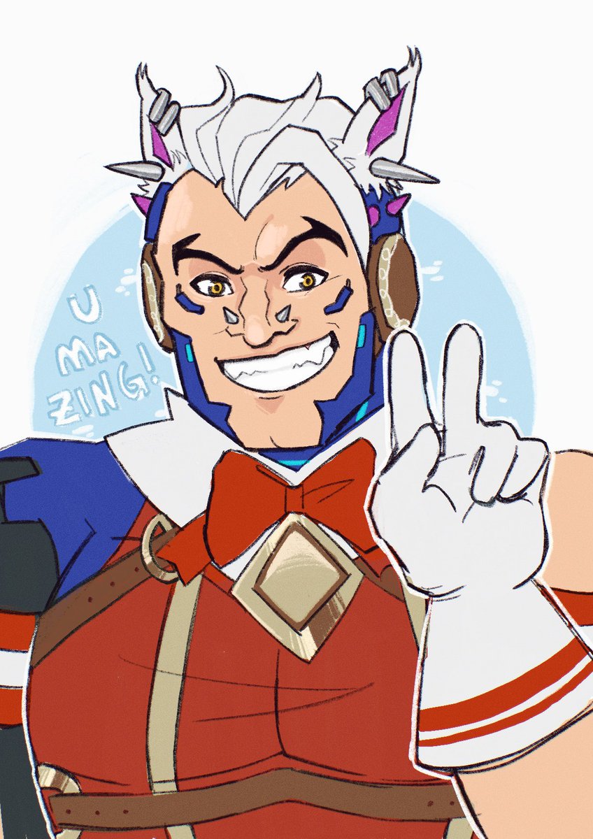 ham542387654's tweet photo. uma golshi hazard. he loves him a spiky horse! #hazard #overwatchfanart https://t.co/N2WpSaPi45