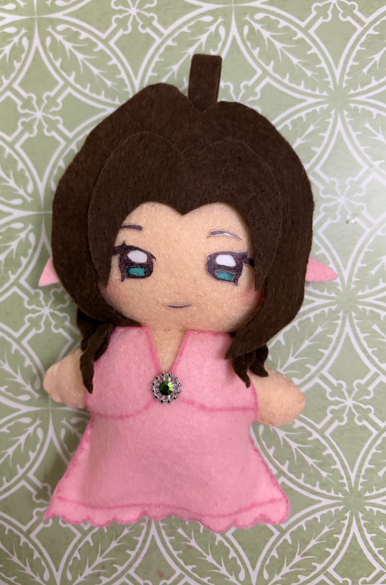 AlinaArena_'s tweet photo. Happy Aerith day!! 💫✨ I made this nui plush today!! 💖#Aerith https://t.co/KKZ0b15Udr