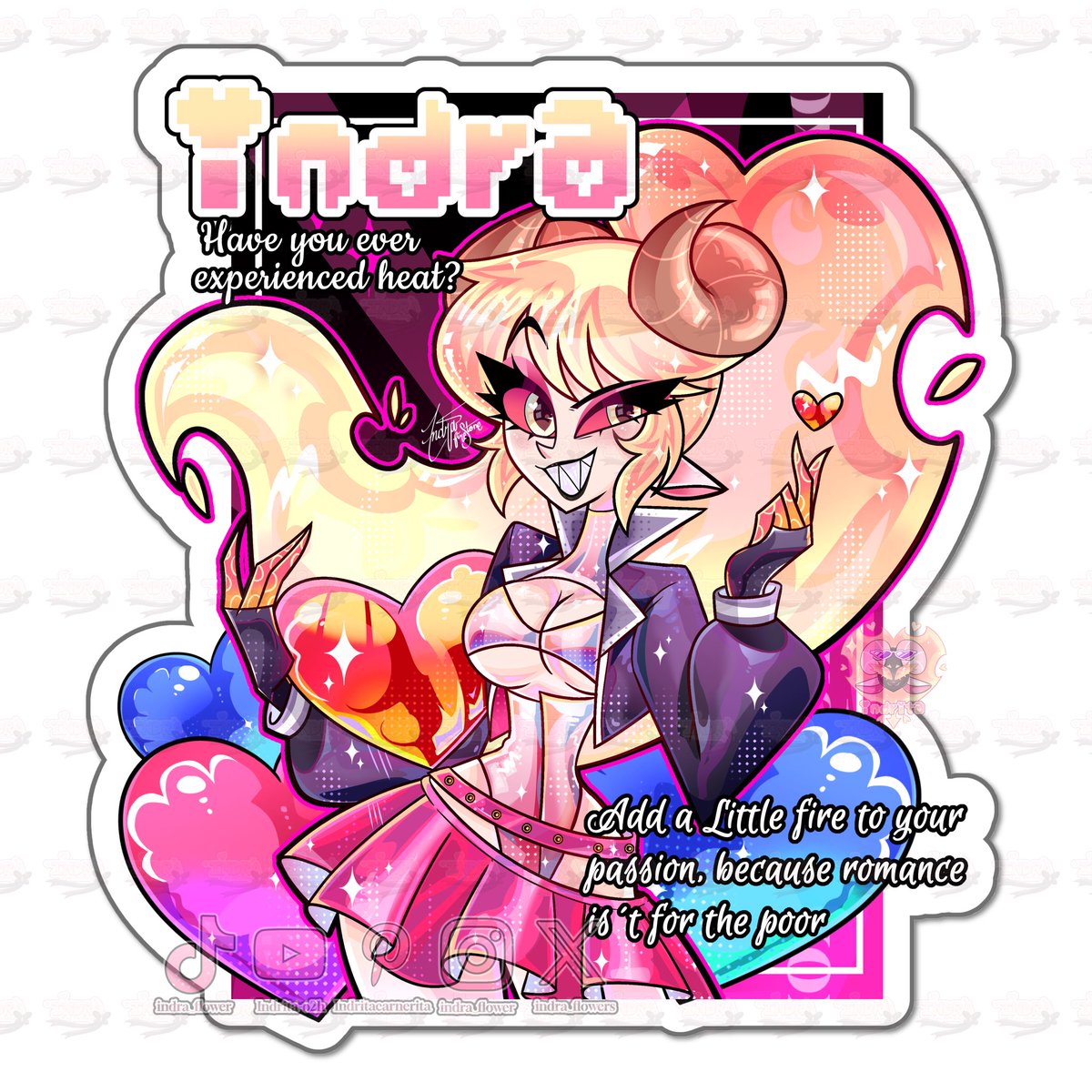 Indrita_flowers's tweet photo. "Indra-Heart Breaker-Enamel Pin *PRE-ORDER*"
(Fake merch oc insert)
#hazbinhotel #ocinsert #sanvalentin❤️ #fanart https://t.co/lROdFLPmHl