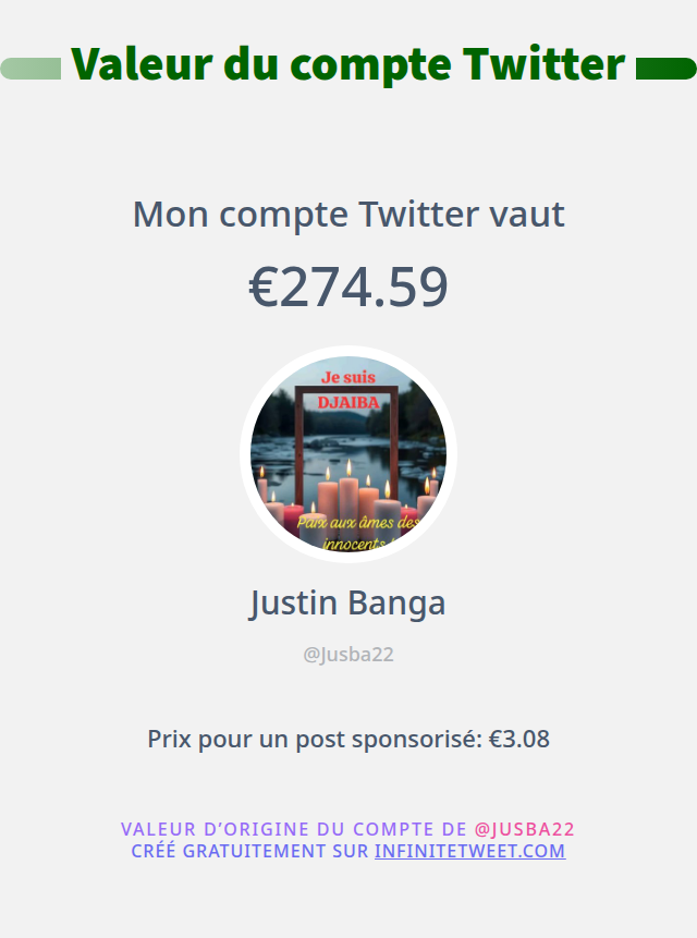Mon twitter vaut: €274.59

➡️ infinitetweet.me/account-worth?…