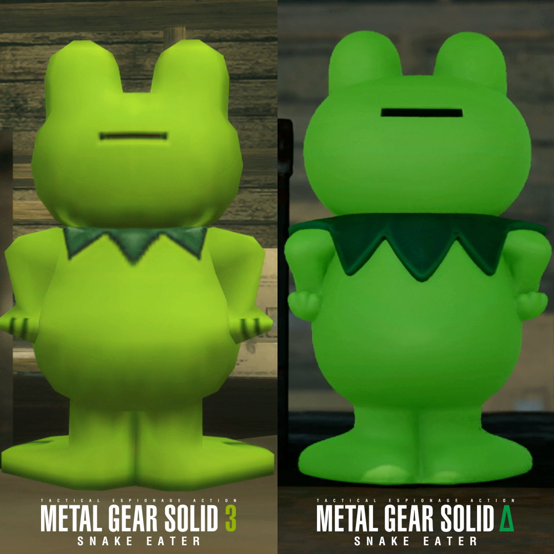 MGS3・MGSΔの各ステージに置かれているケロタンも、銃で撃つなどして