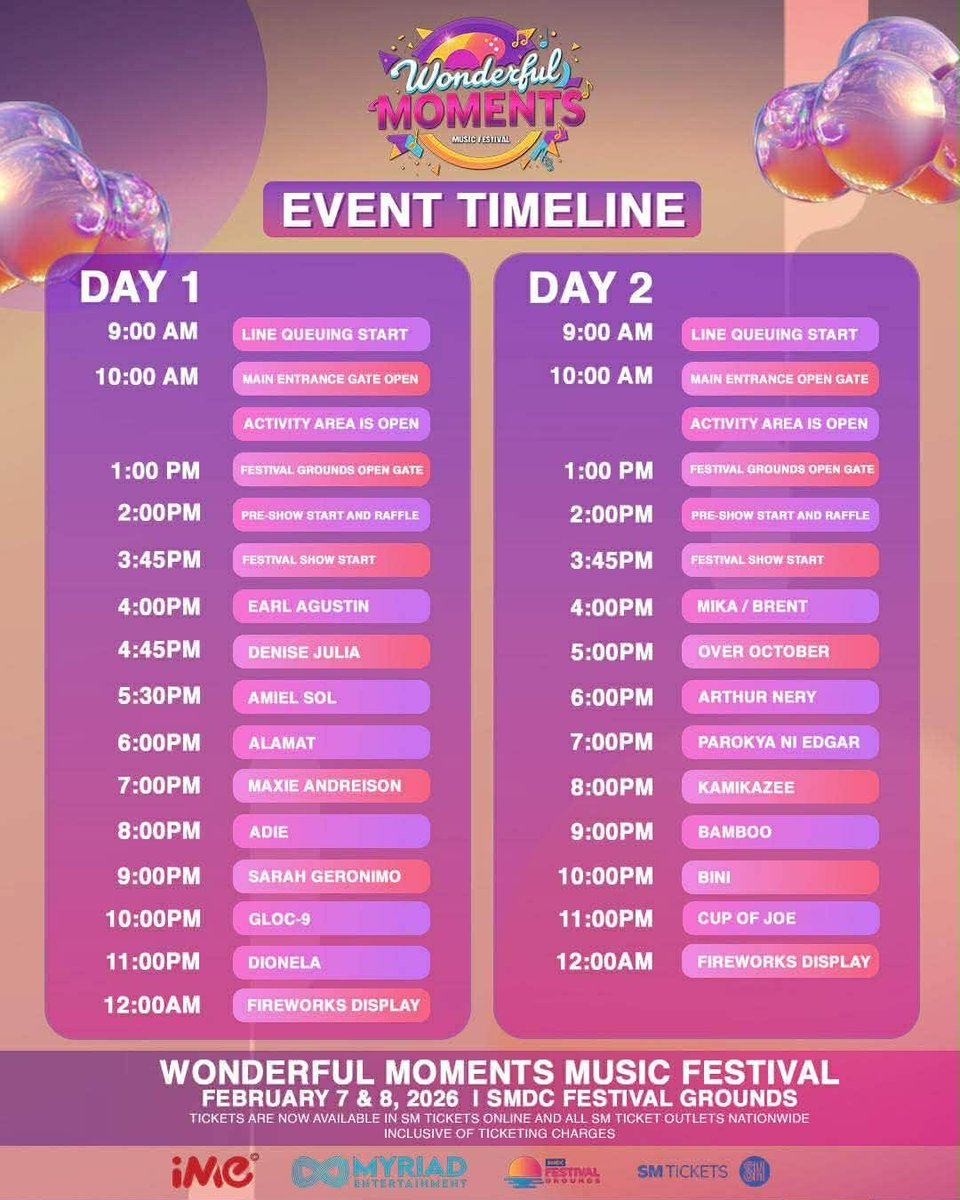 concert_only's tweet photo. Wonderful Moments Music Festival ✨

Selling 2 VIP tickets for day 2!
₱2,000 each!
(₱5k original price)

Meet up at the venue!

dm me!! super discounted with freebies pa 💕
#WonderfulMomentsMusicFestival
#WonderfulMomentsFestival
#BINI #ArthurNery #CupofJoe https://t.co/HUuTvjbCmQ