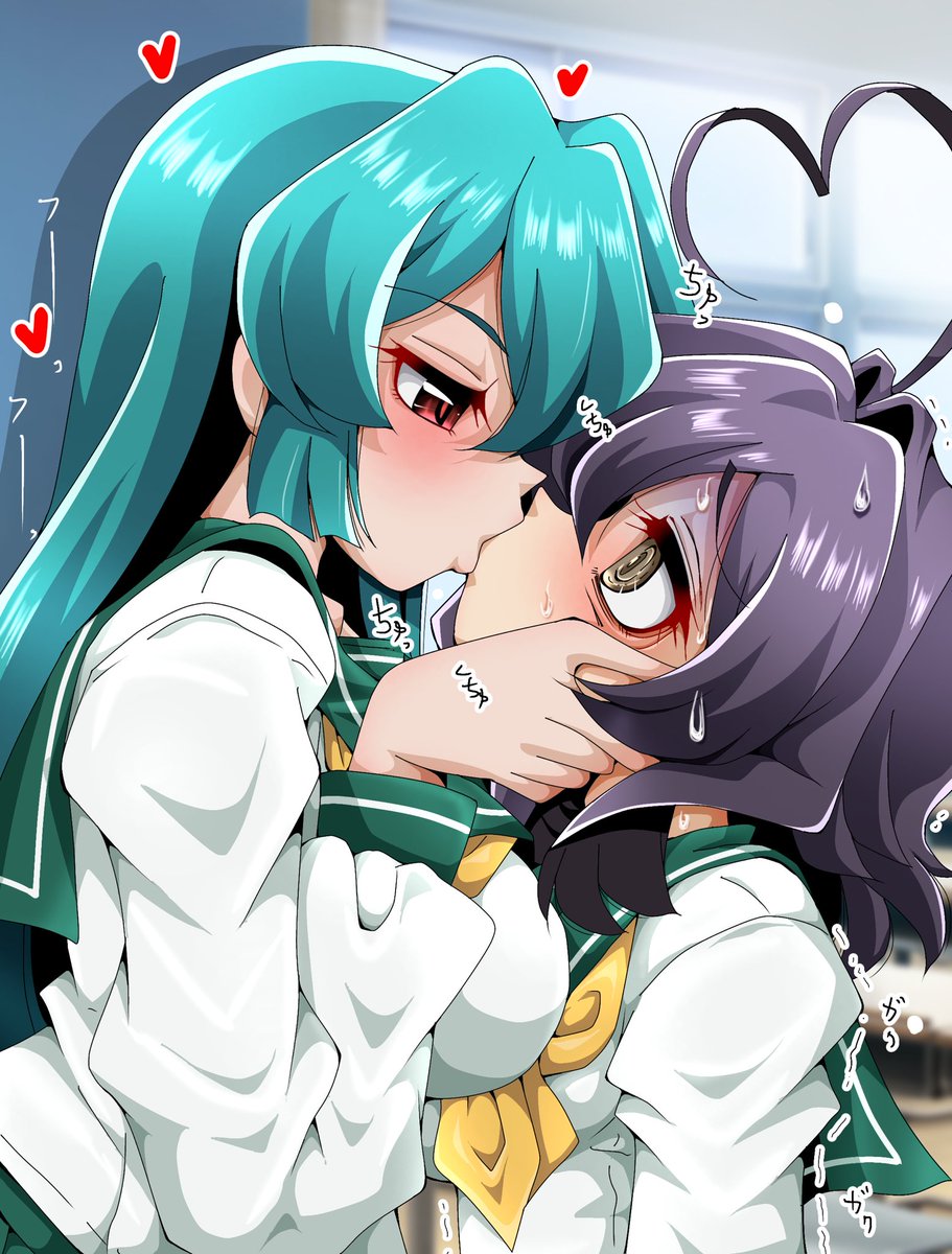 shinanoya_yama3's tweet image. #魔法少女にあこがれて
#まほあこ
ーー2月6日:
今日は朝1番で登校したら、小夜さんが教室で待ち構えていました。誰もいない教室でいきなりベロチューされてしまいました。。
こんな所をキウイちゃんに見られたら…と思うとガクブルです
ーー