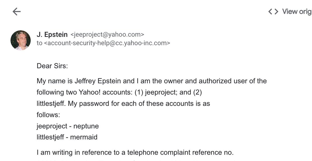 Here  two more passwords "neptune" &amp; "mermaid" (he also mentions "ghislaine" as a password in another mail). Maybe he had an old AOL account that used these or similar passwords. <a href="/TheEpsteinFiles/">The Epstein Files</a> #Epstein #EpsteinFiles