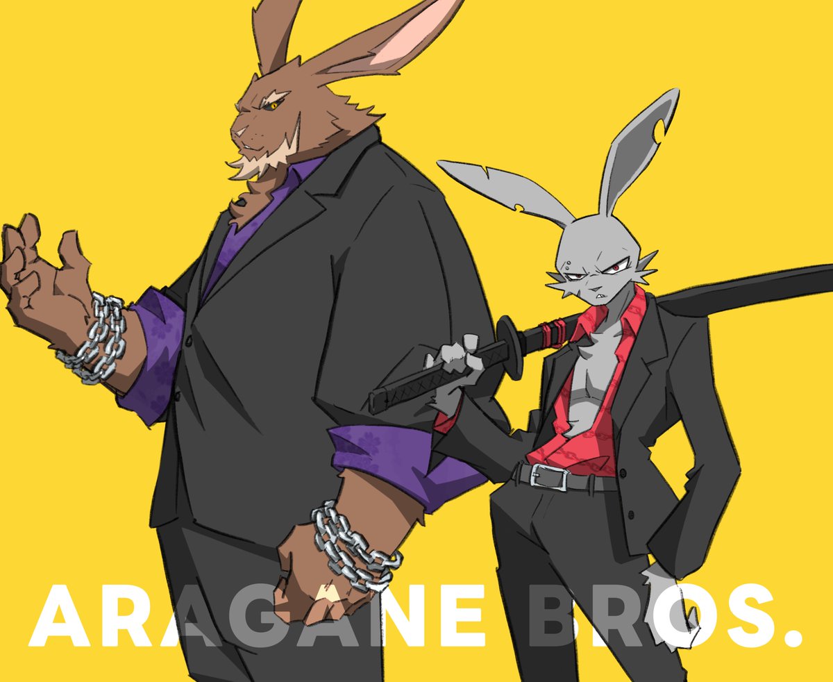 BattleBunniez's tweet image. 【⚡️荒金兄弟⚡️】
「鉄槌の鉄二」「剃刀の銀一」のコンビ💥
腕っぷしではぐれモノたちをまとめております💪