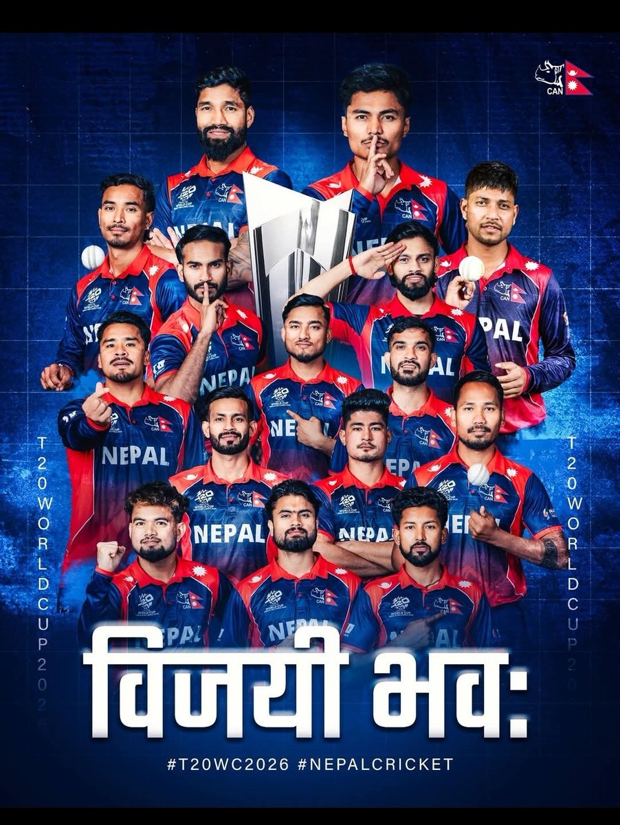 ALL THE VERY BEST TEAM NEPAL! #icct20worldcup2026 #CAN #NEPALCRICKET विजयी भव: । । Photo: CAN