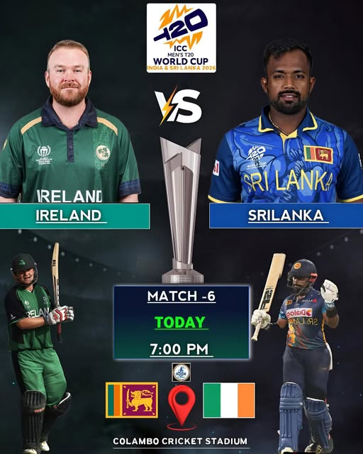 SimranKashmiri2's tweet image. Ireland vs Srilanka Today 7:00 PM 
#T20WorldCup2026 #IREvsSL #worldcup #cricket #8thFebTotalShutdown #LahoreThanksMaryam #Basant2026 #Dutch