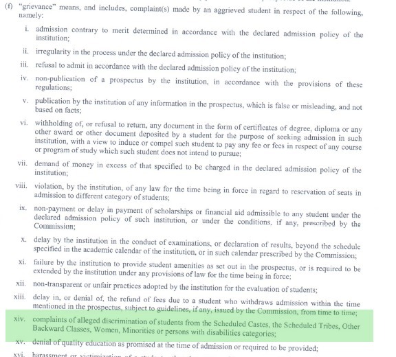 Big Expose🚨

Draconian UGC Regulations are already active in colleges since 2023

Read clause 3 XIV
> Complaints of discrimination from SC, ST, OBC, Women, Minorities, PWD

Even Minorities can complain on Religious Discrimination, but General Category Hindus can't.

Pure shame!