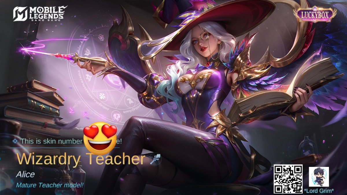 rap517's tweet photo. I just obtained a new skin Wizardry Teacher in Mobile Legends: Bang Bang! https://t.co/rDAyqaUURE