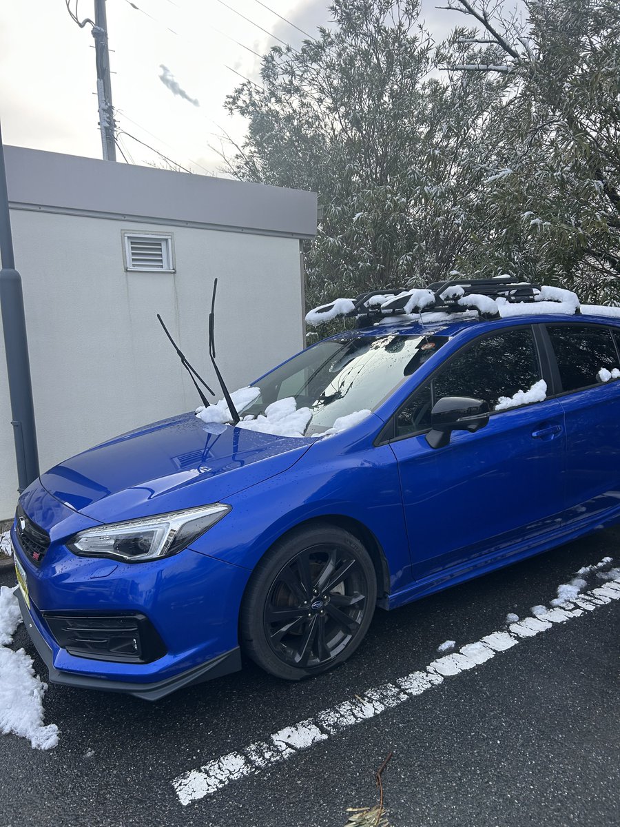 殆ど溶けちまった！！！雪が洗車してくれて綺麗なってる😉