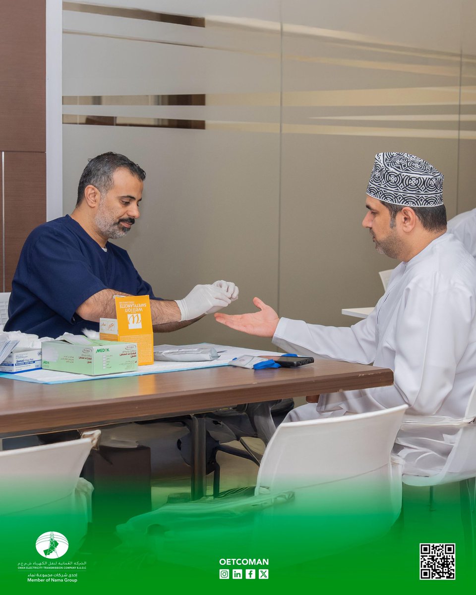 oetcoman's tweet photo. عبر حملة التبرع بالدم بالتعاون مع الجمعية العُمانية لأمراض الدم الوراثية @ohbda_om، لنذكي شعلة الأمل في نفوسٍ تنتظر العطاء، ونغرس معًا قيم التطوّع والمسؤولية الاجتماعية.
 
#العمانية_لنقل_الكهرباء #سلطنة_عمان #التبرع_بالدم 
#تطوع https://t.co/GWAm3vrSyQ