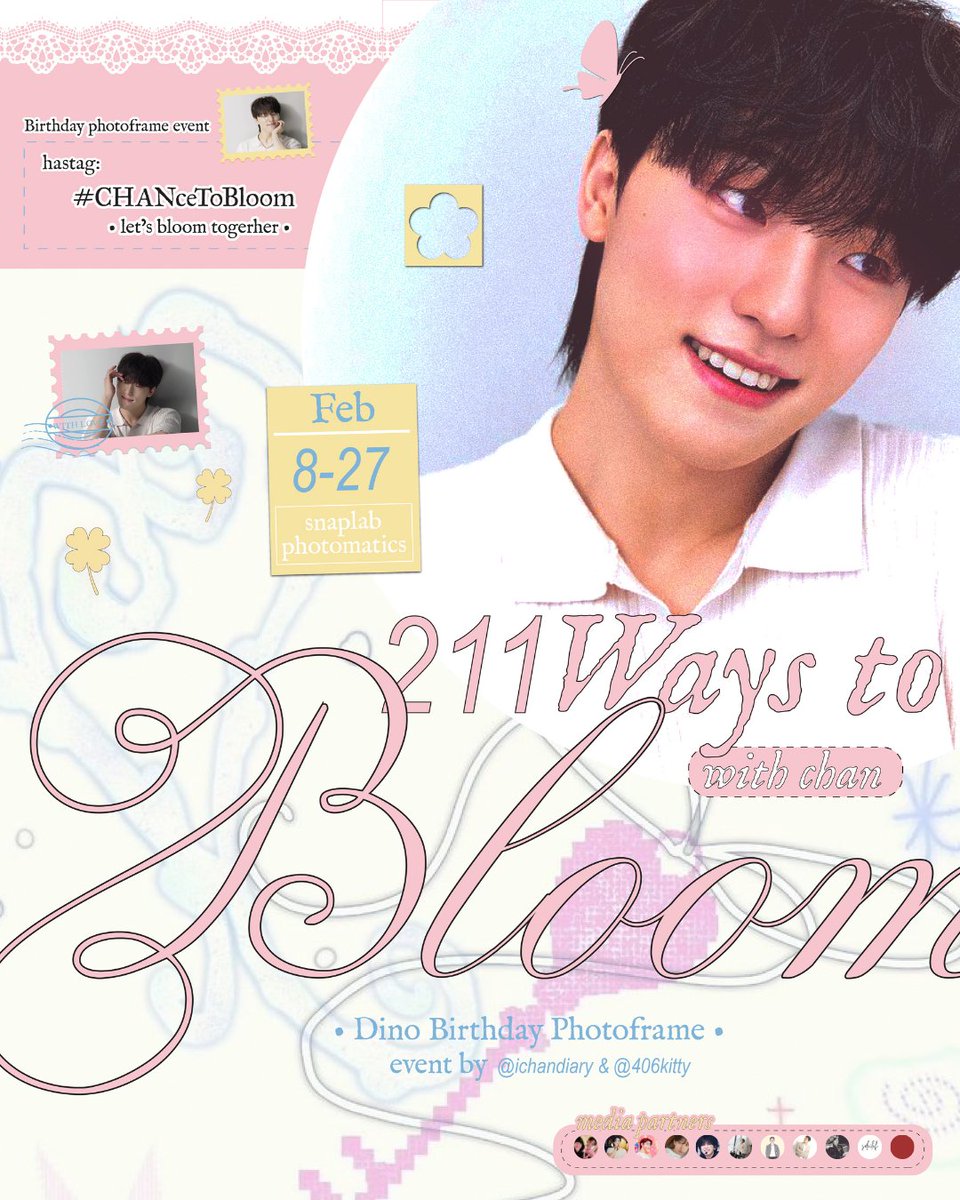 ichandiary's tweet photo. 211 Ways to Bloom with Chan
πͺ· A #DINO Photo Frame Event by @ichandiary & @406kitty
π 8 February β 27 February 2026
π Photomatics & Snaplab
Capture your moment and bloom together with Chan πΈ
Donβt forget to share it with our hashtag, #CHANcetobloom https://t.co/ordMjCSEgo