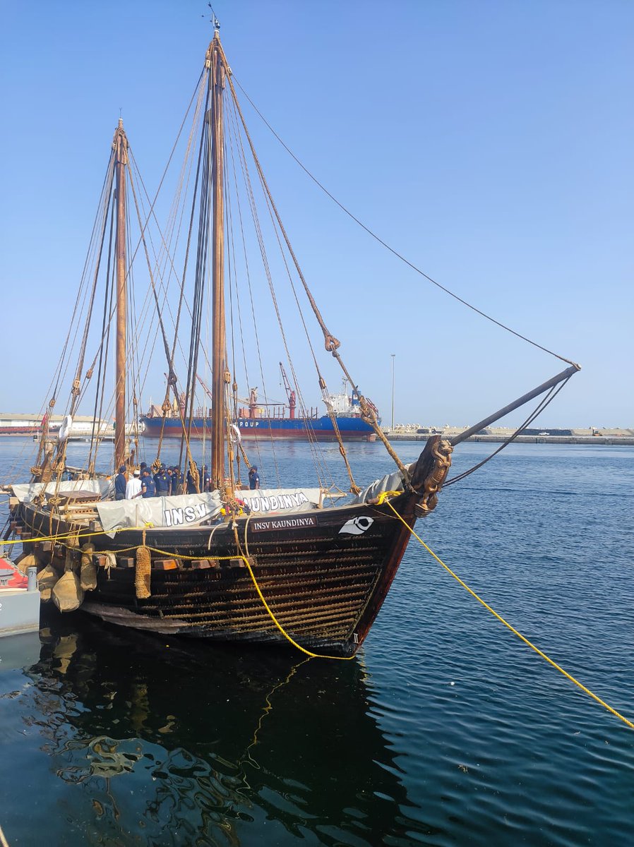 RahulDewanV2's tweet photo. What goes around, comes around. #INSVKaundinya sailed to Muscat with a lot of pomp... and is now on its way back. The Muscat to Mumbai journey starts today. Let's make some social media noise and welcome the team back. 

@hem_foxtrot @sanjeevsanyal @sangamtalks https://t.co/y0oQkY13Oj