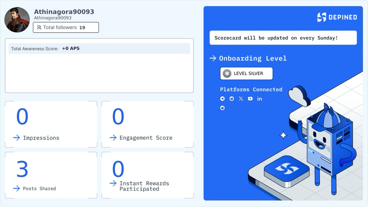 Athinagora90093's tweet image. Weekly Hivemind Scorecard 📊
Progress tracked. Engagement validated. Rewards active.

Check it out and start earning:
👉 hivemind.depined.org #OnlineCentralization #AssetUpload #CompetitiveEdge