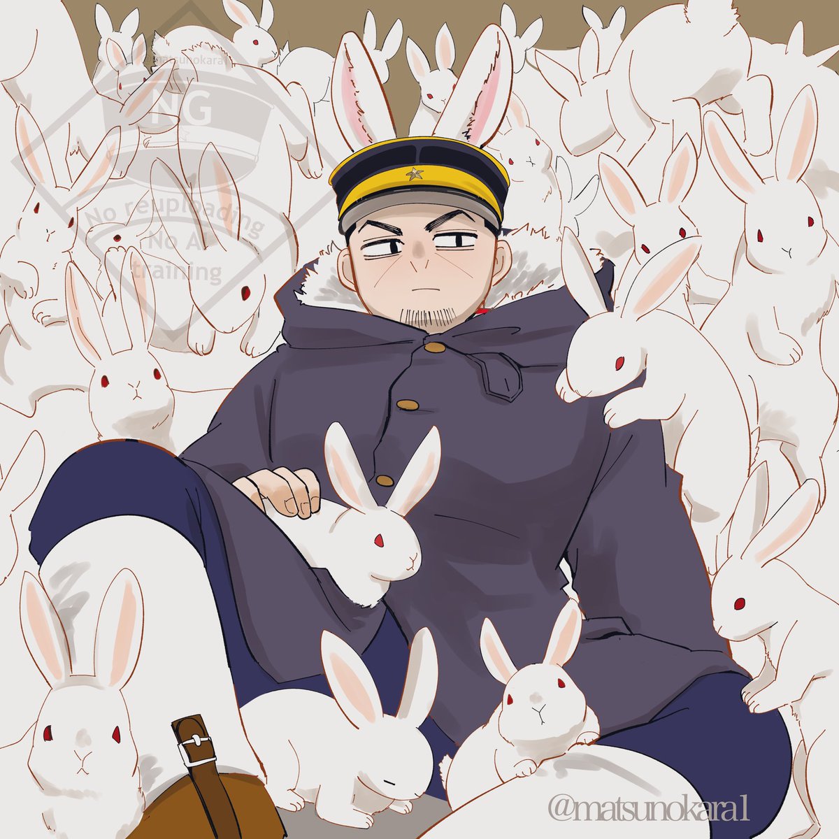 #月島さんもふもふフェア
今年も🏷️ありがとうございます💕
呪術の脱兎に囲まれる🌙
去年と同じく動物にモフられる🌙です
(別ジャンルの引用すみません)