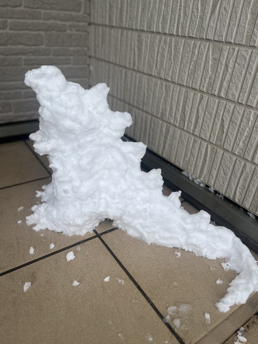 middlekiyo5's tweet photo. ゴジラ作った❗️

#雪
#ゴジラ https://t.co/h9YUrFlrfA