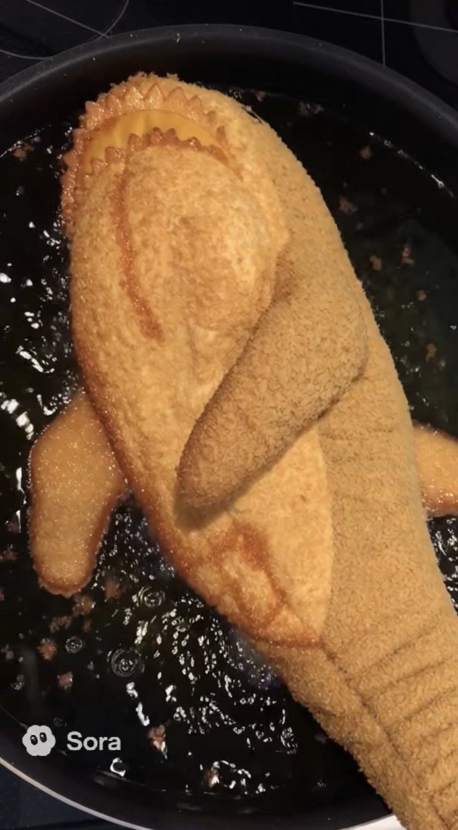 migapatch's tweet image. 美味しそうなフライなのでパッチ🦈🍤✨️

ん…？なんか見覚えのあるフリルの歯サメん🦈😱💦:(´◦ω◦｀):

「ぼく、サメフライになったのでパーッチ」
おいしく揚げ上がってるサメん🦈🍴

料理過程🦈🍳⬇️
youtube.com/shorts/Lq2297X…

#IKEAサメ #IKEAshark #blahaj