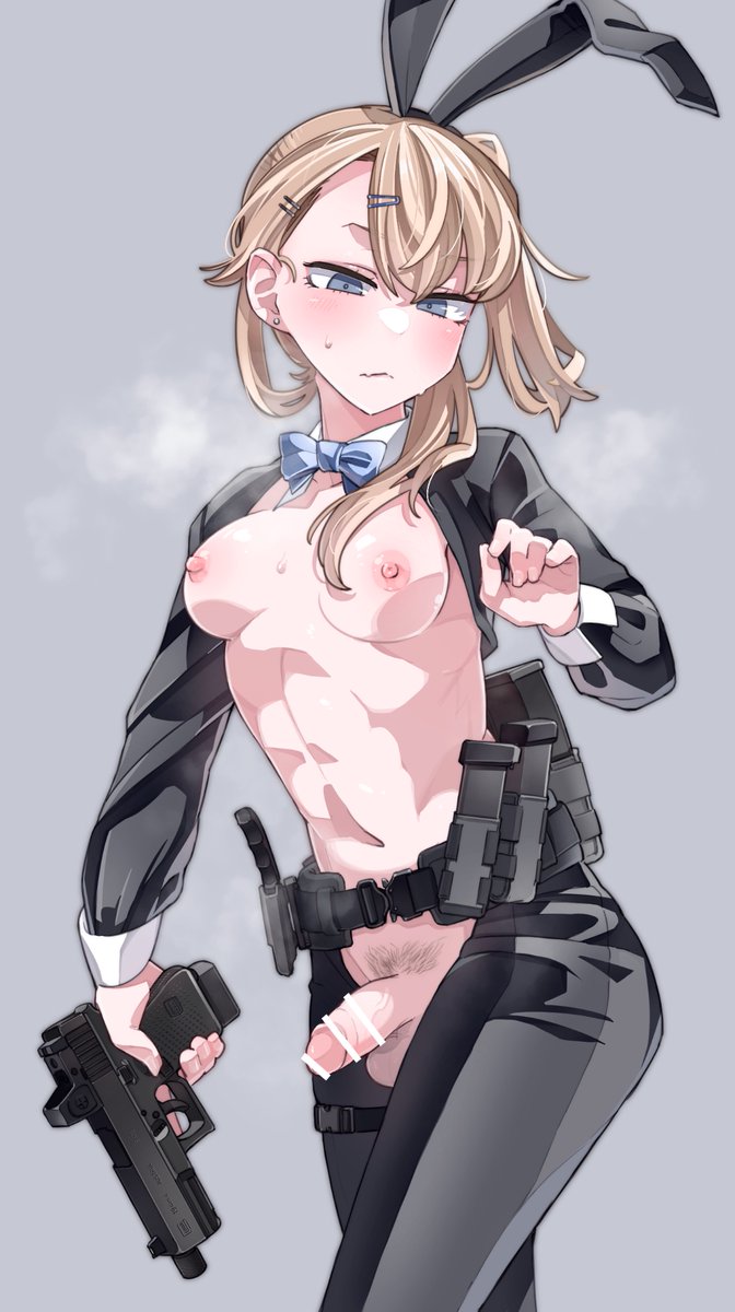 逆バニーの日なのでタクティカルふたなりユカちゃん描きました😎 