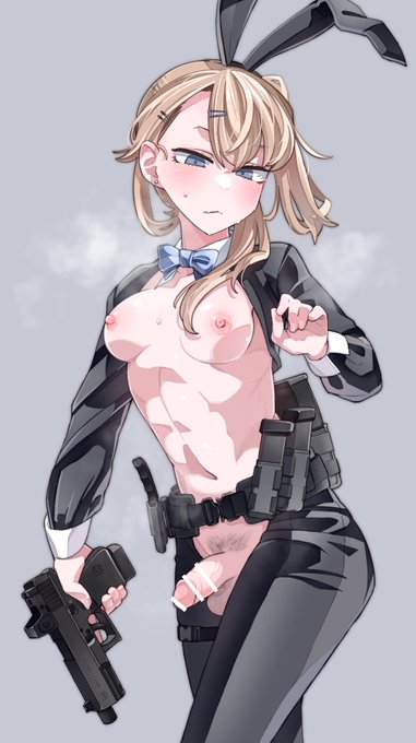 逆バニーの日なのでタクティカルふたなりユカちゃん描きました😎 