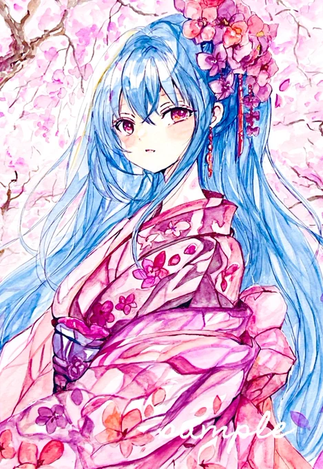 こちらの作品お迎え頂きました 素敵なご縁を頂けた事に感謝いたします #イラスト #透明水彩 #原画