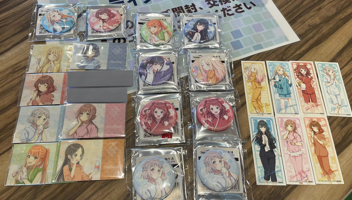 d1_mb_'s tweet photo. 【学園アイドルマスター 交換】　
学マス 極楽湯 ラクスパ 名古屋

缶バッジ コレクションカード 
コースター(銀の包は1弾の物)

譲:  画像にて

求: 全て同種 麻央or定価

現地にて手渡し優先。
お気軽にお声がけください。 https://t.co/KXVeCpyAr9
