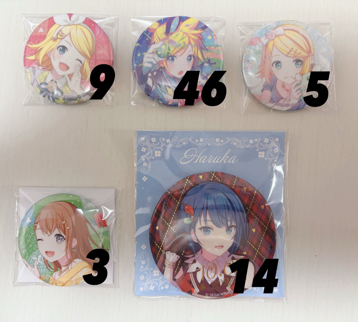 ꒰ 譲渡 ꒱ プロセカ グリ缶 グリッター缶バッジ はぴこれ アクパネ