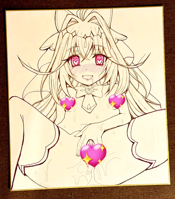 キュアアルカナ・シャドウちゃん色紙頑張ってます! ギリギリになりそうですがよろしくお願いします! #FF46