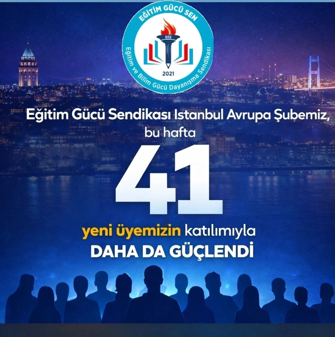 Dayanışmamız büyüyor. İstanbul Avrupa Şubemiz, bu hafta 41 yeni üyemizle daha da güçlendi! 

“Birlikte varız, birlikte güçlüyüz.” 💪

<a href="/egitimgucusen/">EĞİTİM GÜCÜ SEN</a>