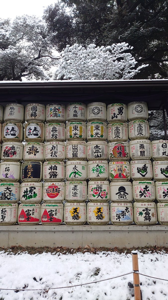 chiaking1964's tweet photo. 明治神宮参道
今日は思わぬ雪景色に、東南アジアからのインバウンドの皆様は大はしゃぎ✨ https://t.co/9ZcAzB44gk