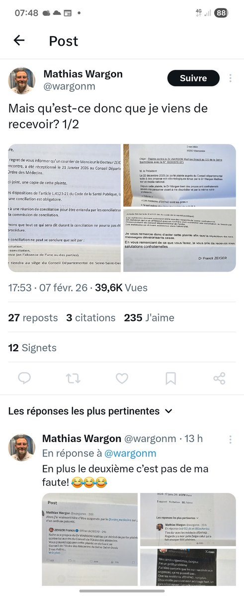 Franck20270's tweet image. Pourquoi le Conseil de l'Ordre est-'il "au regret" quand il annonce une plainte ?
C'est quoi cette impartialité ?