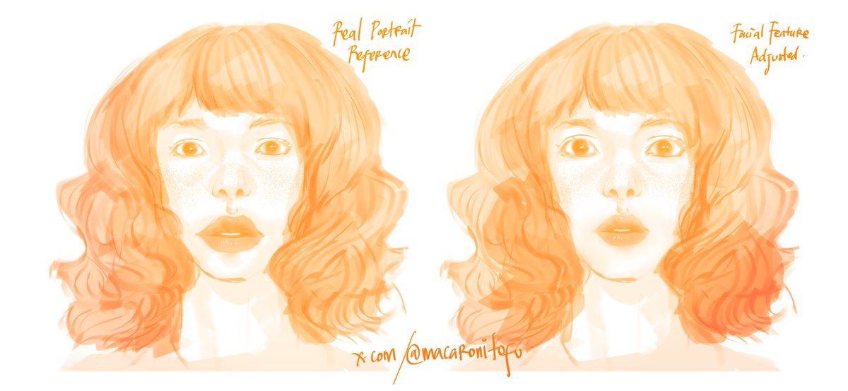 macaronitofu's tweet photo. how i used reference for portrait. #sketch #rkgk https://t.co/0lc6mvdkvV