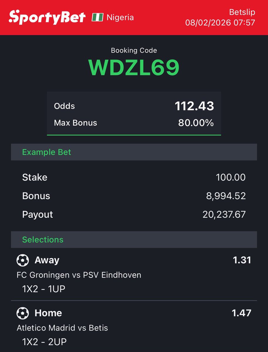 mansyboom's tweet image. Congratulations 🏆⚽️

100 and 20 odds
WDZL69
R2807A