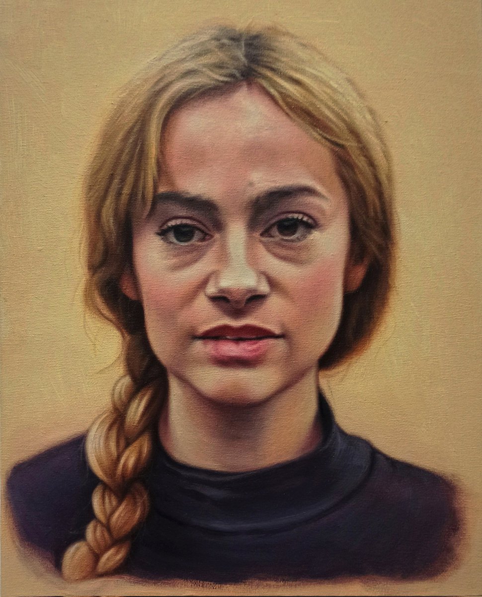 Annie, Öl auf Leinwand, 30x40 cm
#AnnieHunecke #Portrait #Portraitmalerei #Malerei #Oelmalerei #KlassischeMalerei